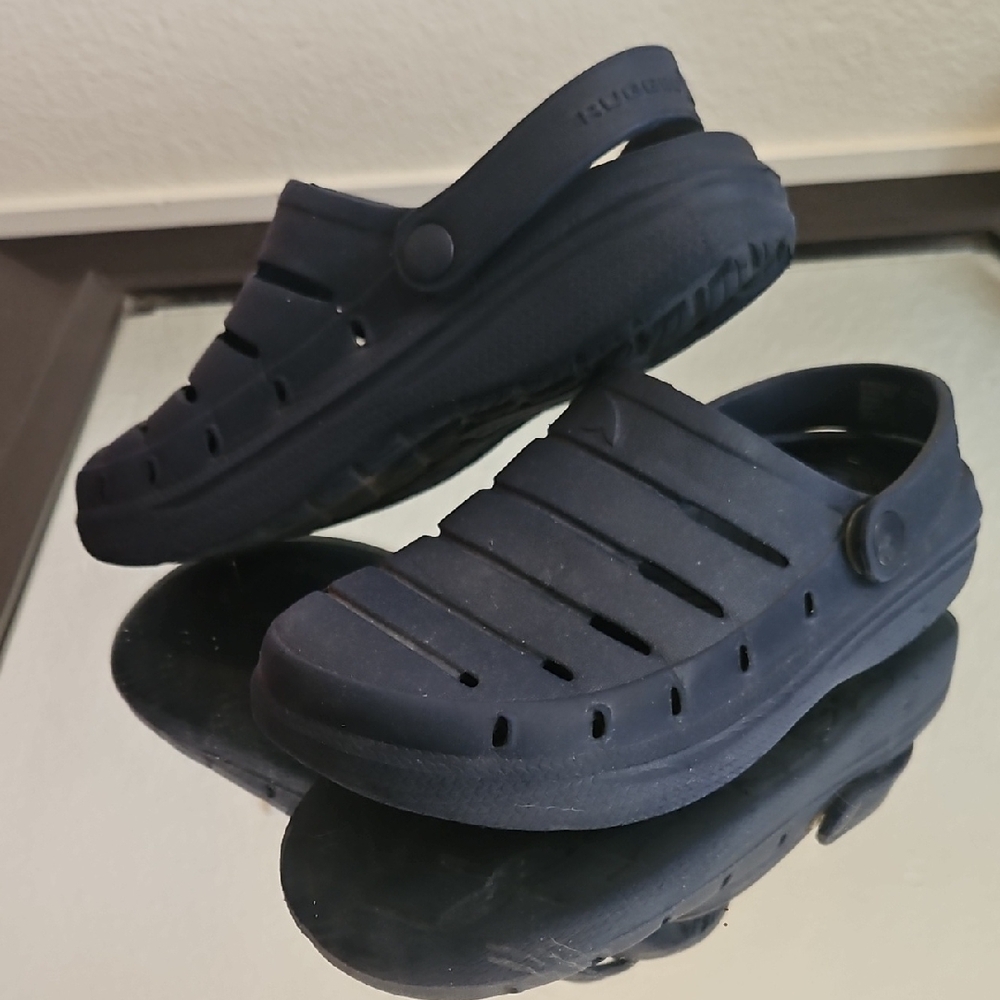 Kids Navy Clogs - Picture 7 of 7
